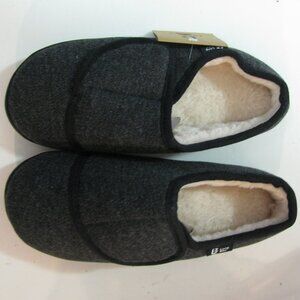 * Longbay Adjustable Black Slippers Size 8 NWT Sherpa Fur Lined Comfy Warm